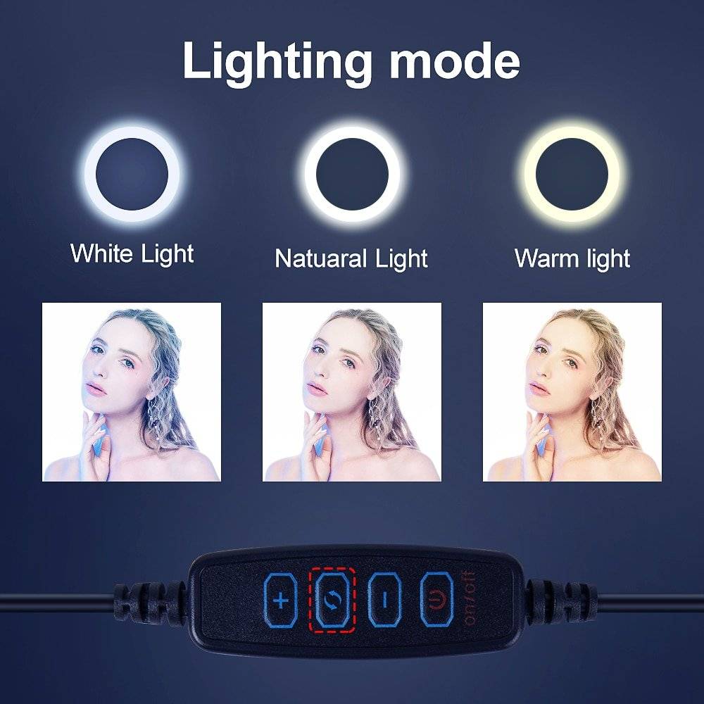 Dimmable LED Selfie Ring Light